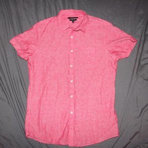 Marc Anthony Men's Button up Linen Blend Slim Fit